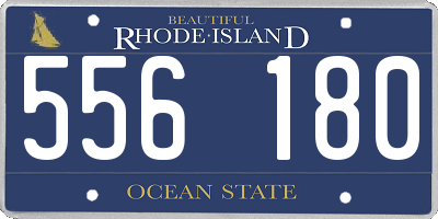 RI license plate 556180
