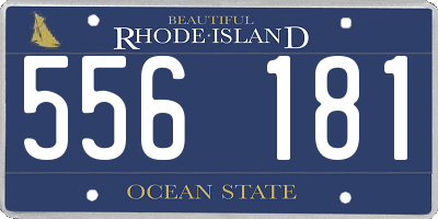 RI license plate 556181