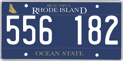 RI license plate 556182