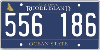 RI license plate 556186