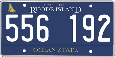 RI license plate 556192