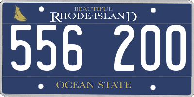 RI license plate 556200