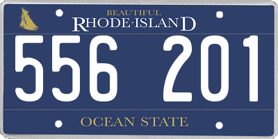 RI license plate 556201