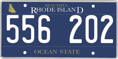 RI license plate 556202