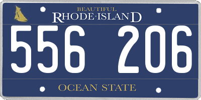 RI license plate 556206