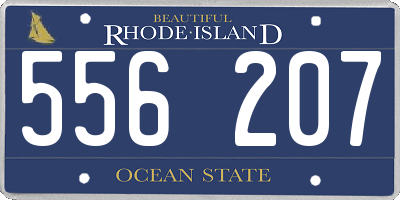 RI license plate 556207