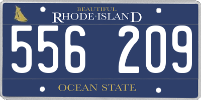 RI license plate 556209