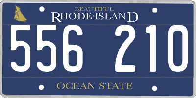 RI license plate 556210