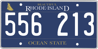 RI license plate 556213