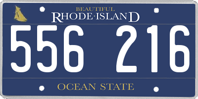 RI license plate 556216