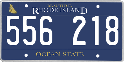 RI license plate 556218