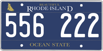 RI license plate 556222