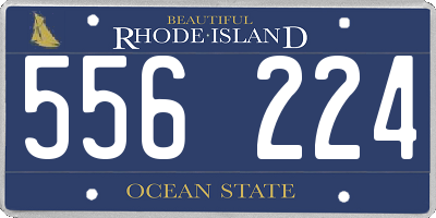RI license plate 556224