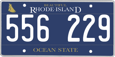 RI license plate 556229