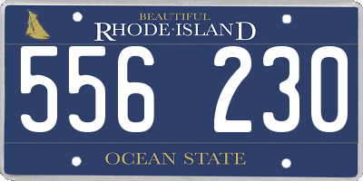 RI license plate 556230