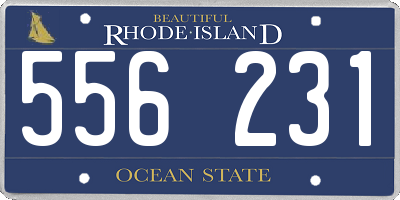 RI license plate 556231
