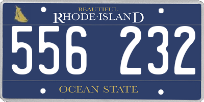 RI license plate 556232