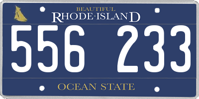 RI license plate 556233