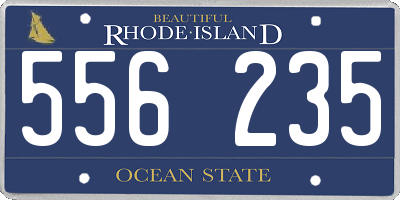 RI license plate 556235