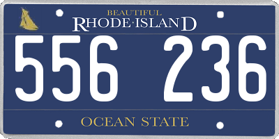 RI license plate 556236