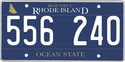 RI license plate 556240