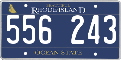 RI license plate 556243