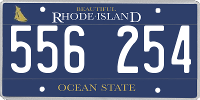RI license plate 556254