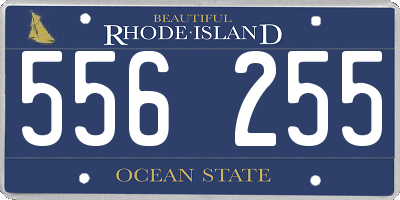 RI license plate 556255