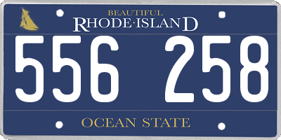 RI license plate 556258