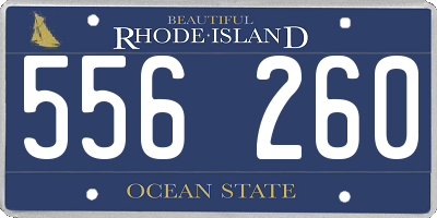RI license plate 556260