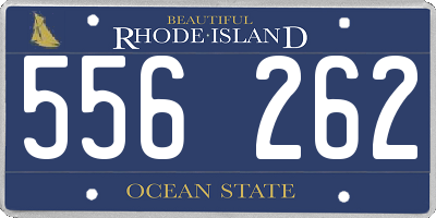 RI license plate 556262