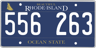 RI license plate 556263