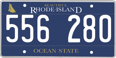 RI license plate 556280