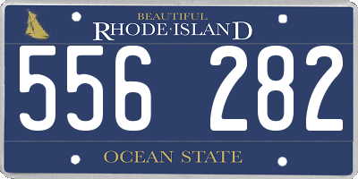 RI license plate 556282