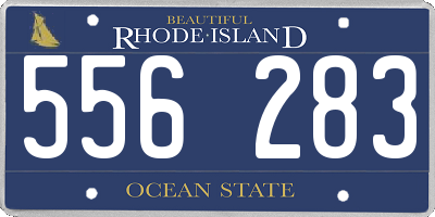RI license plate 556283