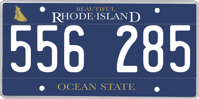 RI license plate 556285