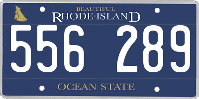 RI license plate 556289