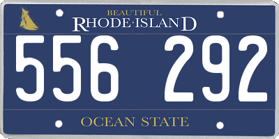 RI license plate 556292