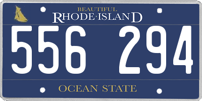 RI license plate 556294