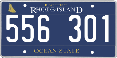 RI license plate 556301