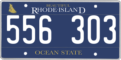 RI license plate 556303