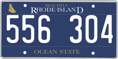 RI license plate 556304