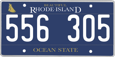 RI license plate 556305