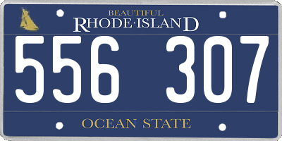 RI license plate 556307