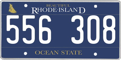 RI license plate 556308
