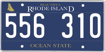 RI license plate 556310