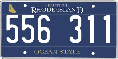 RI license plate 556311