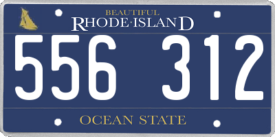 RI license plate 556312