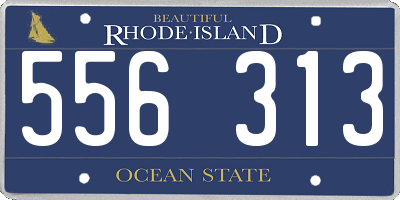 RI license plate 556313