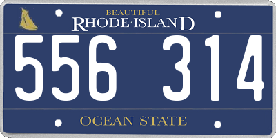 RI license plate 556314